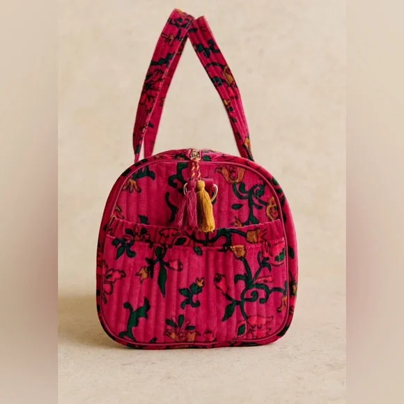 NWT Sézane Quilted Bowling Bag in Otto Print - Picture 2 of 4